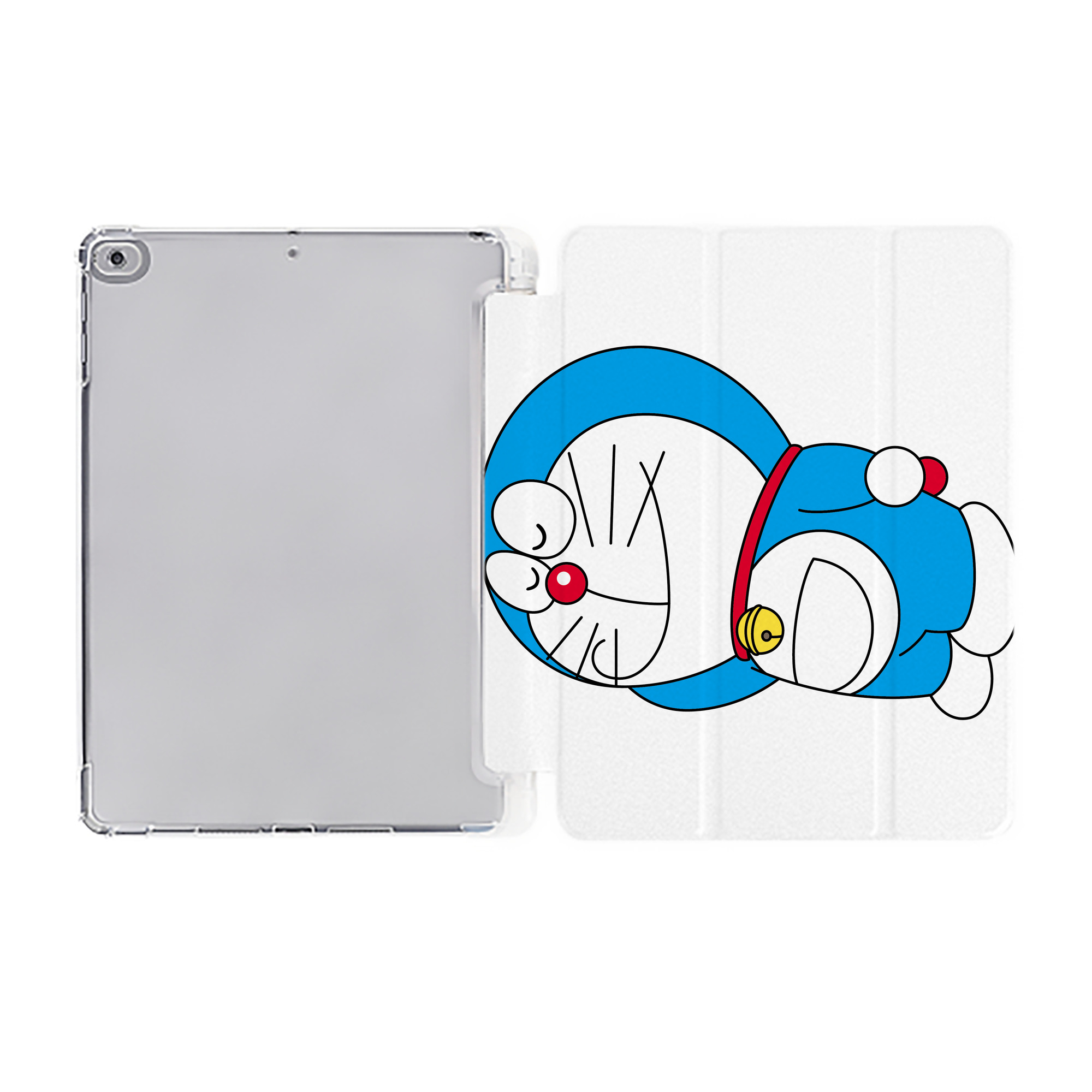 （画像用） ドラえもん Doraemon IPad ケース ペン収納付き 三つ折りスタンド PUレザー×シリコン 対応機種9.5/10.5/10.9インチ